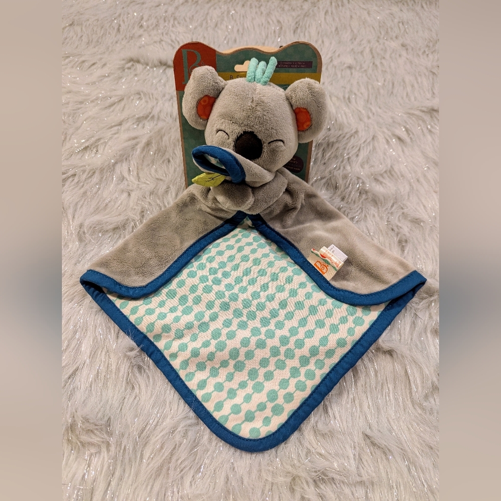 B Baby Lovey Cuddly Plush Koala Bear Koko Gray Lovey Soft‎ Security Blanket Gray